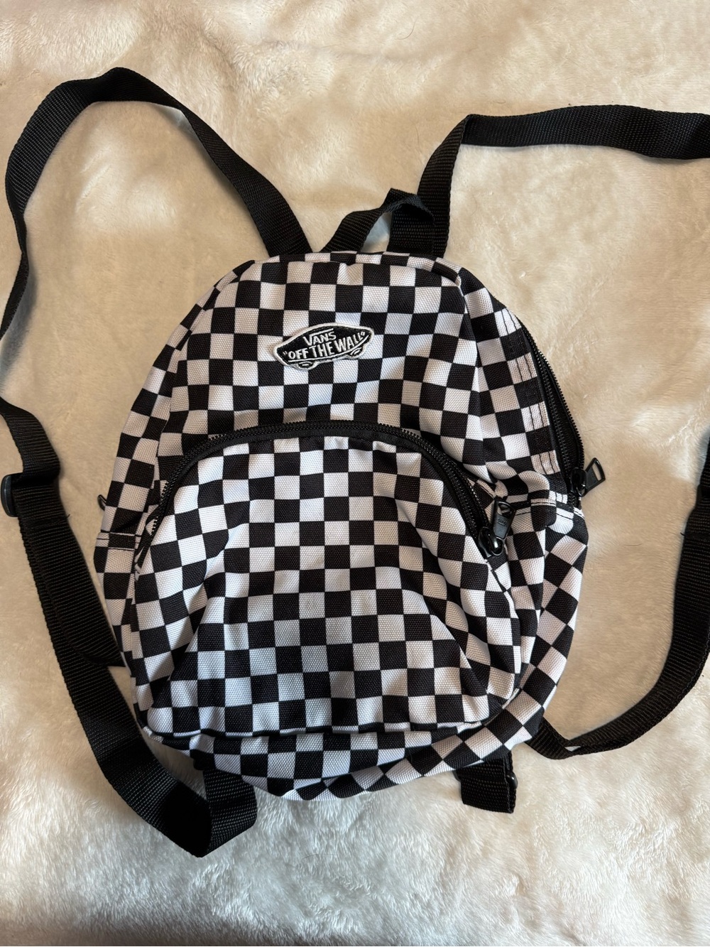 Vans Black & White Checkerboard Mini Backpack